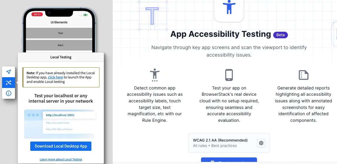 App Accessibility in-session download