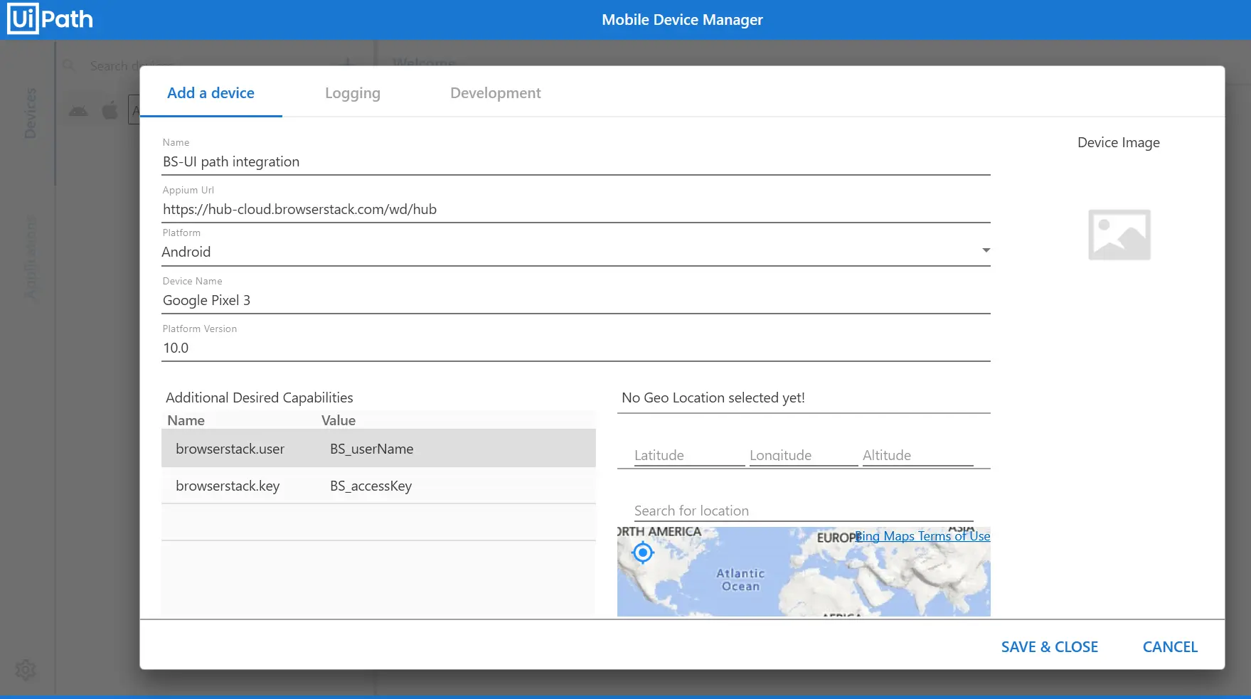 Add device in MDM