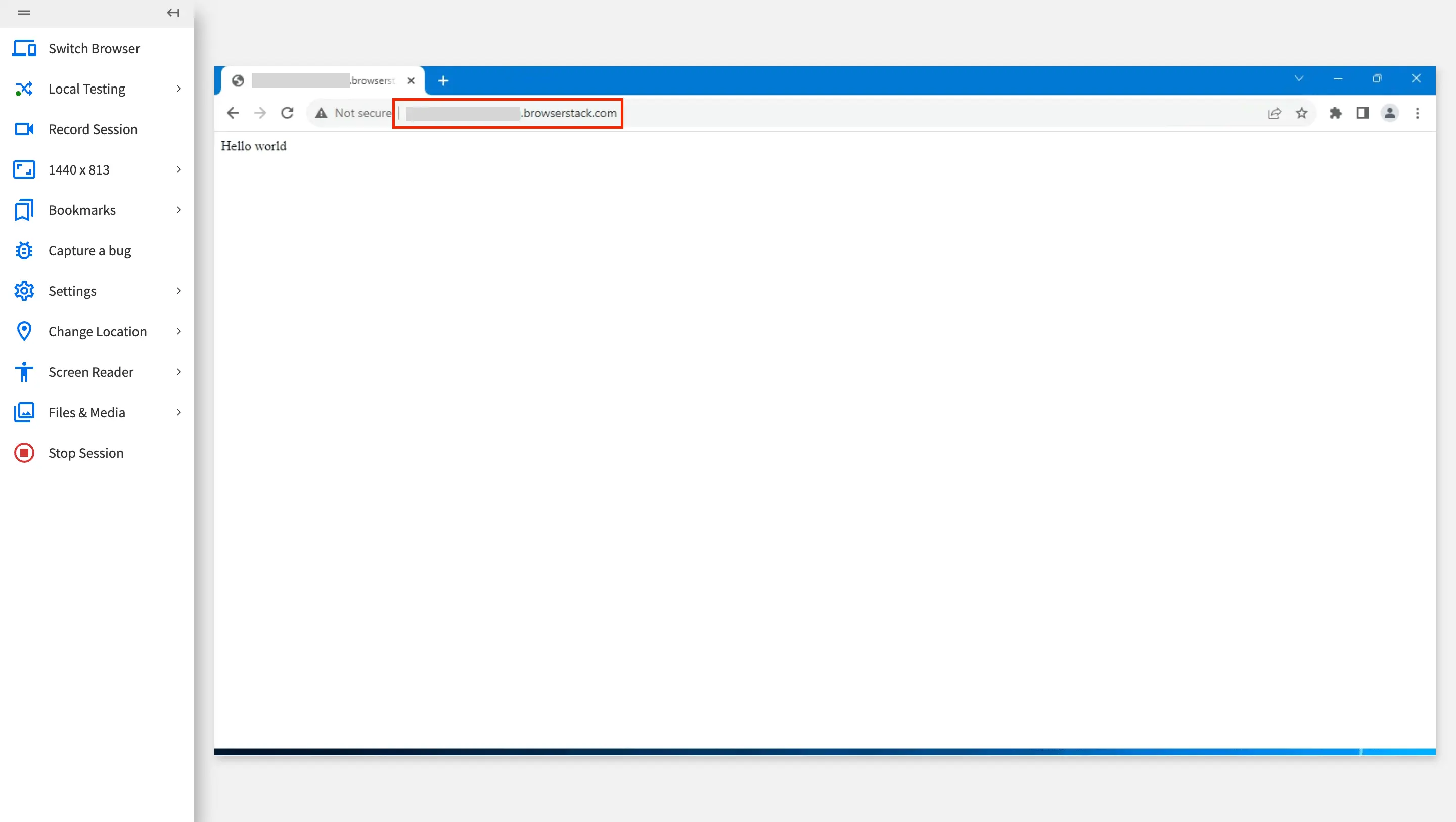 Paste the copied local folder URL in the remote browser’s address bar