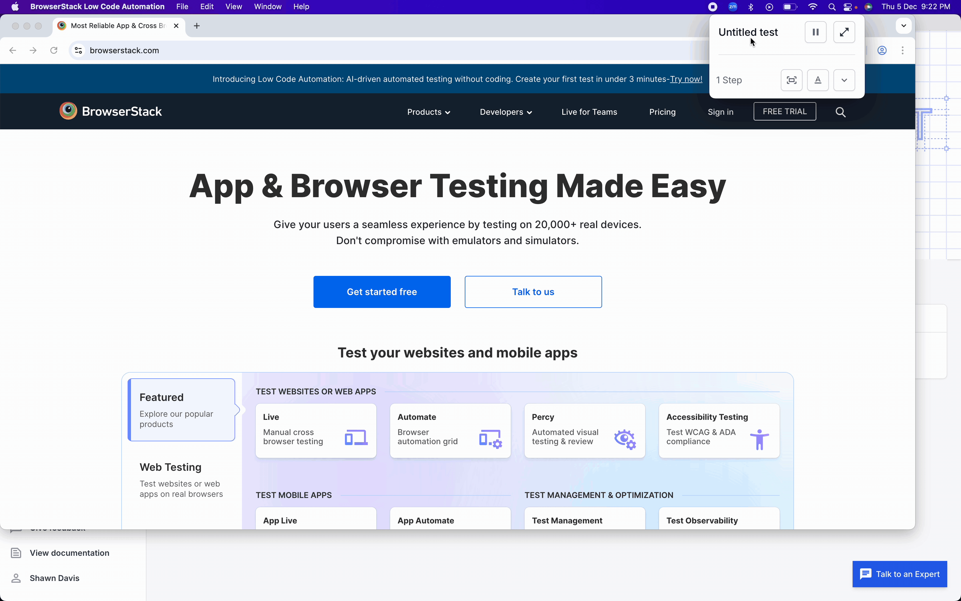 Resize browser