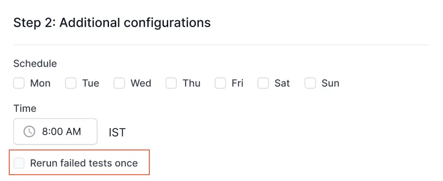Enable rerun failed test once
