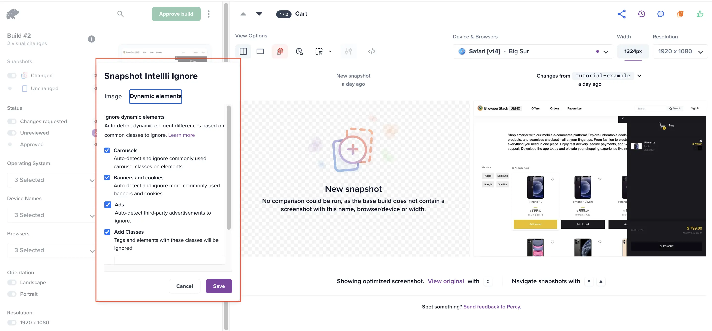 Intelli Ignore options