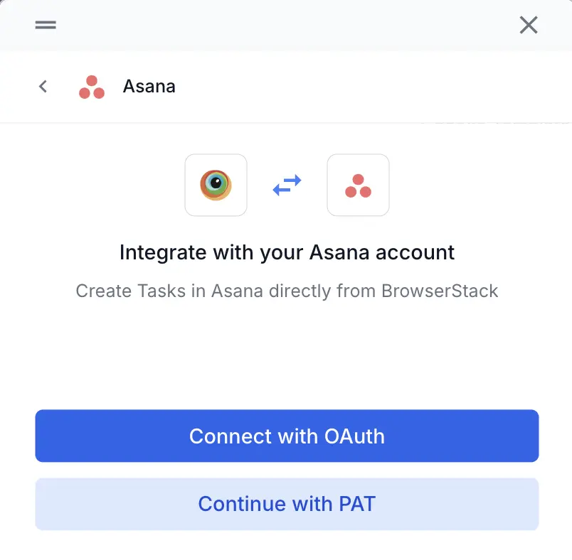 click connect using OAuth