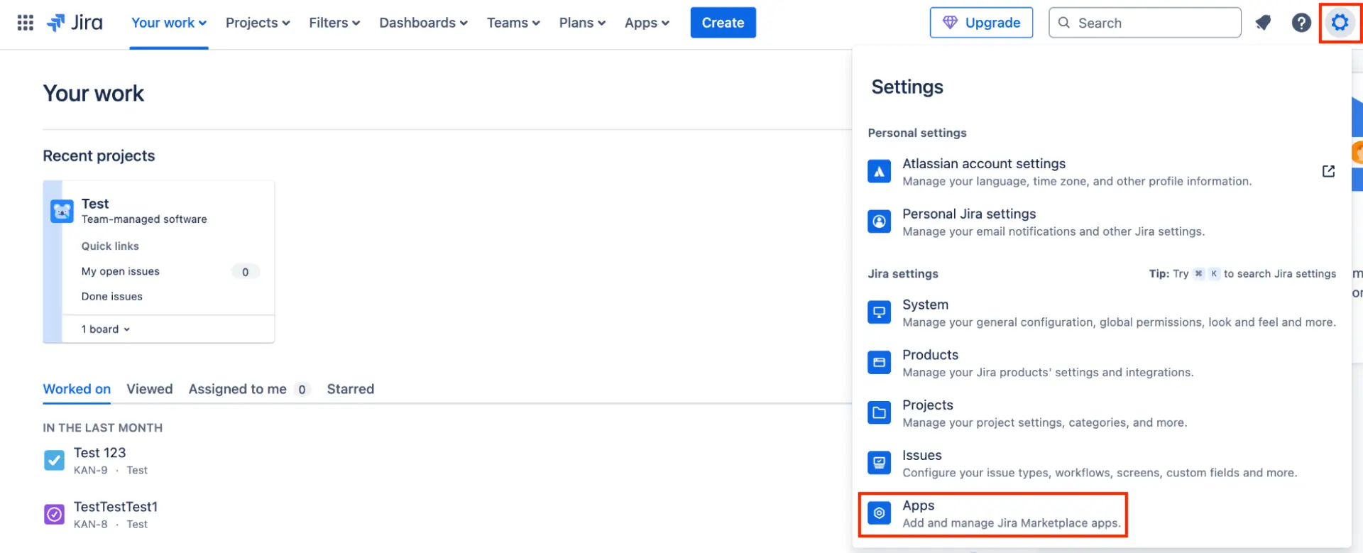 click settings icon and select Manage Apps