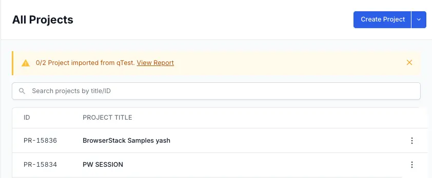 Click View Report to check import report in the Quick Import detailed view