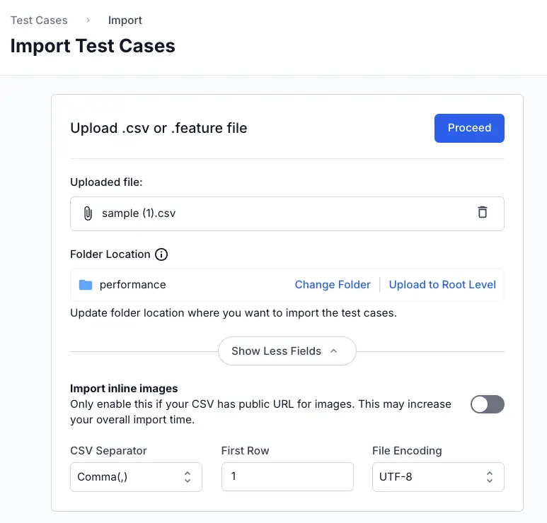 Configure your CSV import options