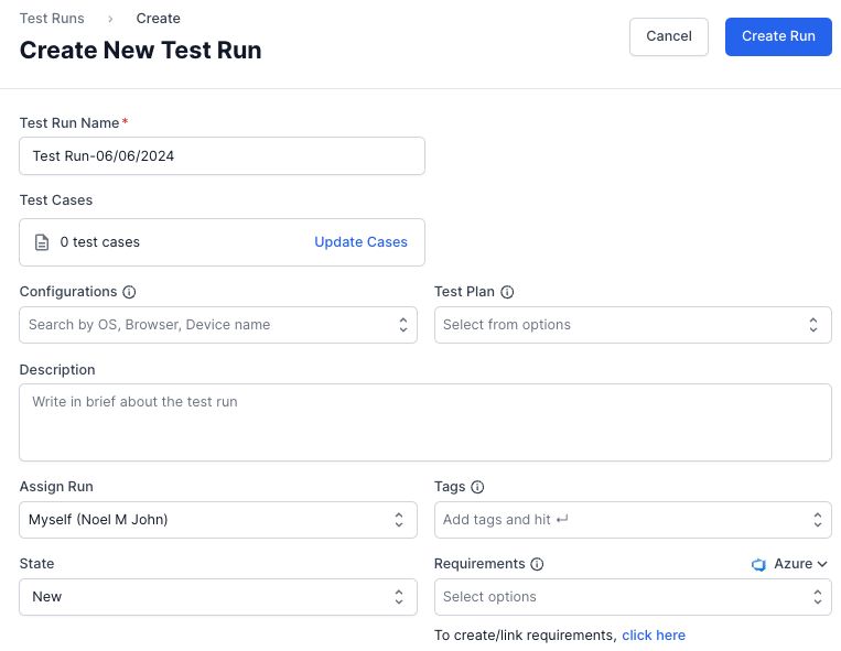 Selecting and adding test cases