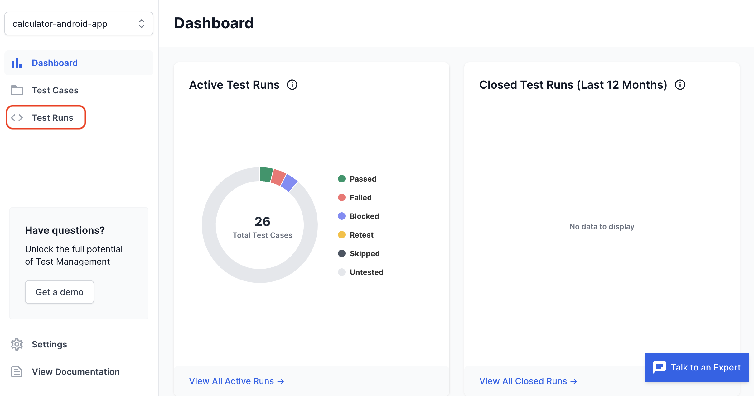 Create manual Test Run